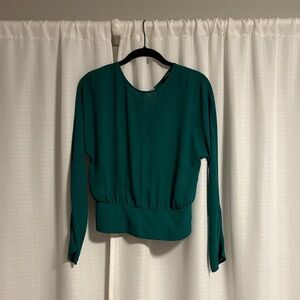 Express Teal Long Sleeve Blouse